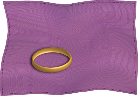 ring on a piece of cloth